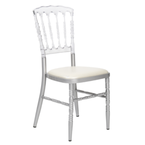 Factory Direct Stackable Acrylic Back Wedding Chair