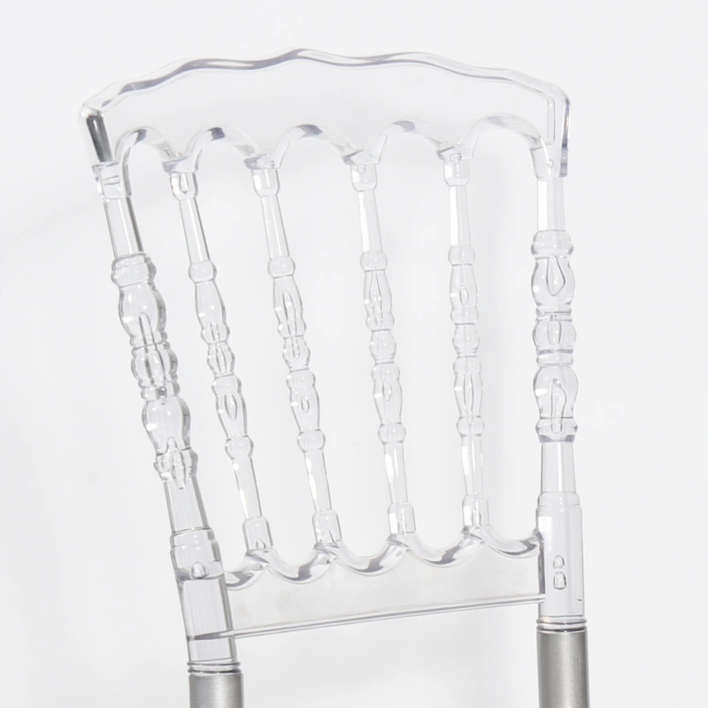 acrylic back wedding chair detail